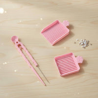 Melt Bead Pen and Tray Set Improves Efficiency Bead Placement Tool Macaron Colors Art Craft Tool for Kids