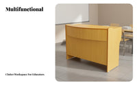 Multipurpose Use Wooden Classroom Podium Simple Classic Design School Presentation Lectern 2-Tier Storage teacher's Lecture Stand Large Desktop for Educators, Presenters, Training Center, Auditorium, Reception Area, Wedding Ceremony