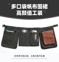 Thick Canvas Tool Waist Bag with Multi-Function Storage for Barbers and Hairdressers