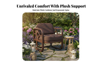 Nordic design 4-Piece Metal Frame Conversation Set Modern Design Patio Seating Minimalist Aesthetic exteriordoor Furnishing Weather-Resistant for Families, Homeowners, Adults, Balcony, Sunroom, Garden, rearyard