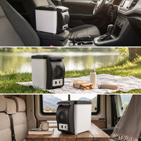 12V Car Cooler-Warmer Compact Cooler and Warmer Two-Modefunction Portable Refrigerator with Strap Small for Travelers, Commuters, Road Trips, Picnics
