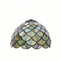 Stained Glass Lampshade Colored Glass Dome Light Shade with Metal Fitter Pendant Lamp Shade Artisan Mosaic Handcrafted Style Suitable for Dining Room Studio Lounge Home Use