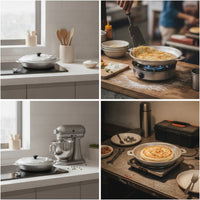Aluminum Pan with Lid Versatile Flat Bottom Pan Flat-Bottom Griddle for Confectioners, Kitchen