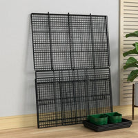 Portable Bird Cage for Small Exotic Pets, Metal Pet Bird Cage with Handle and Slide-Out Tray, Indoor Small Bird Cage with Perches and Food Bowls