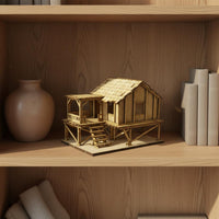 3D Building Model Kit Rustic Design Architectural Miniature Easy to Assemble