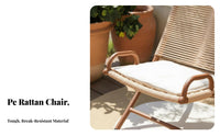 Woven Rope Recliner Foldable Lounge Chair Sturdy Frame Er Proceed Nomic Design for Patio, Garden