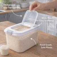 Food Storage Containers Airtight, Kitchen - Rice Bucket, Thickened Barrel Wall F #variant:5L
