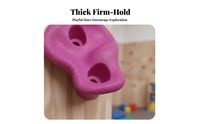 Plastic Climbing Stone Double-Hole Design Wall Hold Textured Grips Weather Resistant for Young Children, Climbers, Backyard