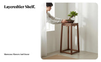 Two-Tier Flower Table Chinese Design Design Plant Holder for Living Room