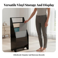 Vinyl Album Storage Rack Easy Browsing Spacious Capacity for Home Decor