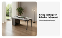 Minimalist Design Table with Integrated Water Dispenser Heat Resistant Home Furniture Multifunctional Design Food-Grade Surface for Tea Enthusiasts, Hosts, Homeowners, Balcony, Living Room, Reception Area, Office