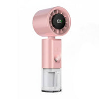 Digital Display Mini Cooling Mist Fan Low Noise Portable Water Spray Fan for Outdoor