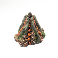 Aquarium Decoration Pneumatic Volcano Resin Ornament for Fish Tank