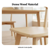 Wooden Stool with Backrest Quiet Non-Slip Feet High-Back Side Chair for Families