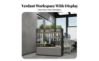 Double-Sided Entry Stepped Partition Shelf with Planter Floor-Standing Room Divider Unrestricted Standing Shelving Unit Multi-Functional Design for Interior Designers, Apartment Dwellers, Accessible-Plan Areas, Restaurant, Reception Area, Entryway