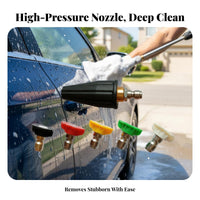 Ceramic Ball Core High Pressure Washer Turbo Nozzle Leakproof Design 1/4 Inch Quick Connect Nozzle Versatile Application
