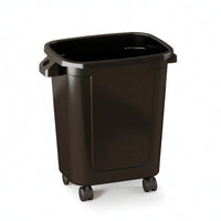 Wheeled Trash Can with Attached Lid Rectangular Wheeled Trash Bin Plastic