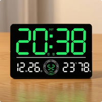 LED Digital Wall Clock Silent Digital Wall Clock 12/24-Hour for Living Room, Bedroom