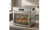Built-in Light Stainless Steel Food Dehydrator Mesh Trays Countertop Food Dehydrator