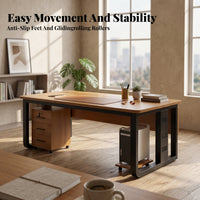 L-Shaped managerial Desk Modern Design Office Furniture Minimalist aesthetic Easy Assembly for Managers, managerials