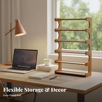 2-Tier Desk Shelf Space-Saving Desktop Organizer Accessible Design