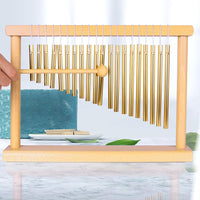 CALLOWAY 20-Note Wind Chime with Wooden Frame, Gold and Silver Tones, Percussion Instrument