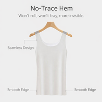 Ice Silk Camisole Tops for Women with Seamless V Neck Design, Lightweight Sleeveless Base Layer for Summer, Breathable Vest