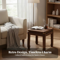 Square-Top Stool Chinese and Aesthetics Household Furniture Versatile Mortise and Tenon Joint for Children
