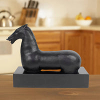 Horse Figurine Minimalist Horse Statue Glossy Ornament for Entryway, Office