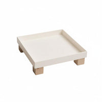 Wood Desktop Storage Box Decorative Square Wooden Tray Multi-Purpose