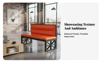 Modern Design Restaurant Booth and Table Set Easy to Clean Quick-Service Restaurant Table and Chair Heavy Duty Frame Diner Booth Seating Combination for Cafe Owners, Bar