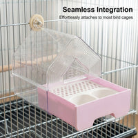 Bird Bath Tub for Cage Hanging, Transparent Bird Bath Feeder Box, Small Birds Bath Box, Parrot Bath  - Image 9
