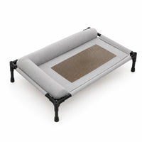 Breathable Elevated Pet Bed with Mesh Center Long-Lasting Dog Cot with Bolsters Lightweight Elevated Dog Cot Cooling for Living Room