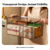 Clear Box with Handles transparent Design Clear Handled Storage Box for Families