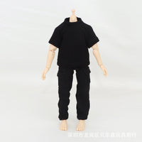 1/12兵人模型服装6寸可动人偶衣服男款可配常规素体娃衣 肌肉模型