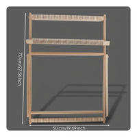 Wooden Weaving Loom Kit Easy Assembly Solid Wood Weaving Frame for Beginners