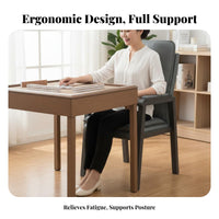Upholstered Mahjong Chair Leather-Like Finish Household Furniture for Adults
