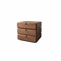 Rotating Drawer Nightstand Wabi-Sabi Aesthetic Rotating Storage Cabinet