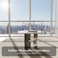 Round Coffee Table Italian Minimalist Design for Lobby, Homeowners, Families