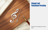 Metal Bookmark with Music Note Decoration, Engraved, Teacher Appreciation Gift, Graduation, Holiday Present