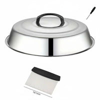 Heat-Resistant Stainless Steel Grill Dome Long-Lasting Cheese Melting Cover Easy to Clean Barbecue Dome Cover Food Grade for Outdoor, Camping