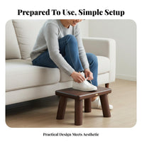 Upholstered Low Square Stool space-saving Design Upholstered Ottoman for Living Room