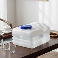 flat Tea Countertop Water Bucket container 10L Water Storage Tank Space Saving with Wide Opening for Home, Camping