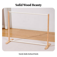 Solid Wood Material Pet Clothes Rack Sturdy Construction Wooden Pet Clothes Stand Stable Design for Parents, Bedroom, Home, Party Decoration
