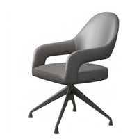 Upholstered Rotating Armchair Comfortable Seating Dining Chair Luxury Stylish High-Resilience Padding for Residents, Restaurant