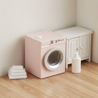 Working Function Rechargeable Dollhouse Washer Realistic Design Miniature Washing Machine Electric Toy Washer for Collectors