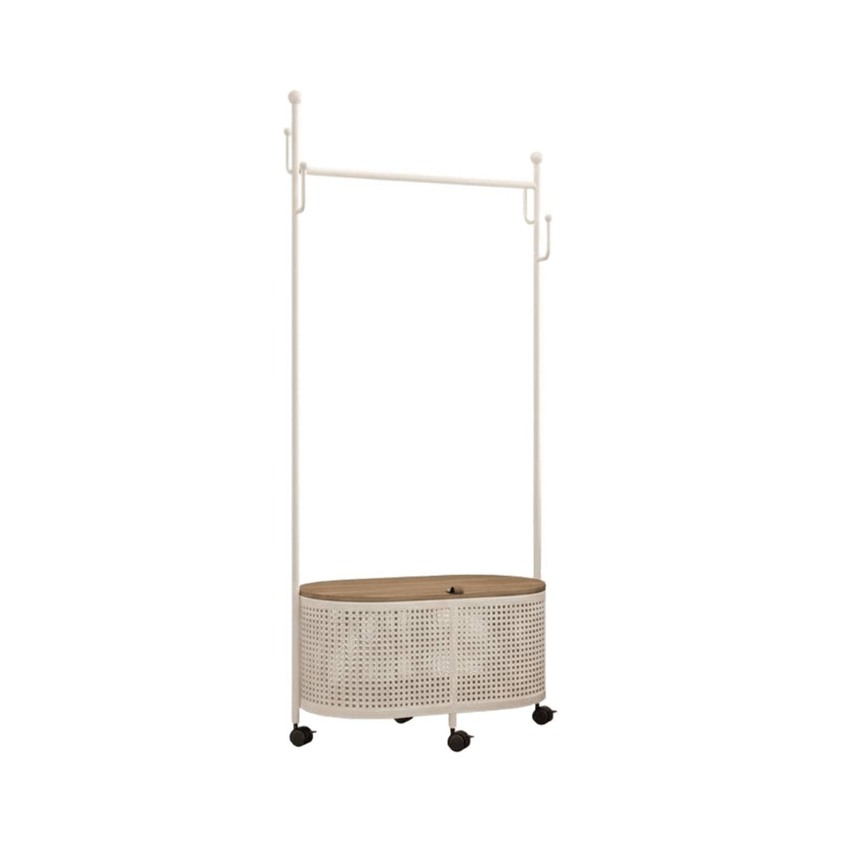 Rolling Clothes Rack Freestanding Garment Stand Multi-Functional for Dorm Room