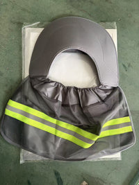 现货夏季防晒安全檐帽子施工紫外线工地透气双色遮阳帽撞色遮阳板