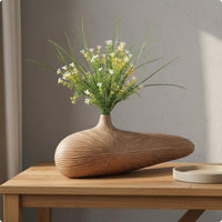 Resin Vase Creative Design Tabletop Home Ornament Decorative Touch for Entryway