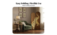 Foldable Design Arched Panel Screen Vintage Aesthetic Room Divider Portable Home Furnishing Freestanding for Apartment Dwellers, Interior Designers, Office Workers, Bedroom, Restaurant